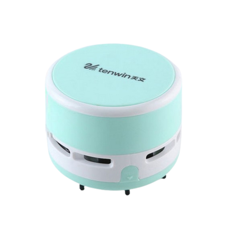 Mini hordozható porszívó 360°-os irodai/billentyűzet/autós használatra, világoskék