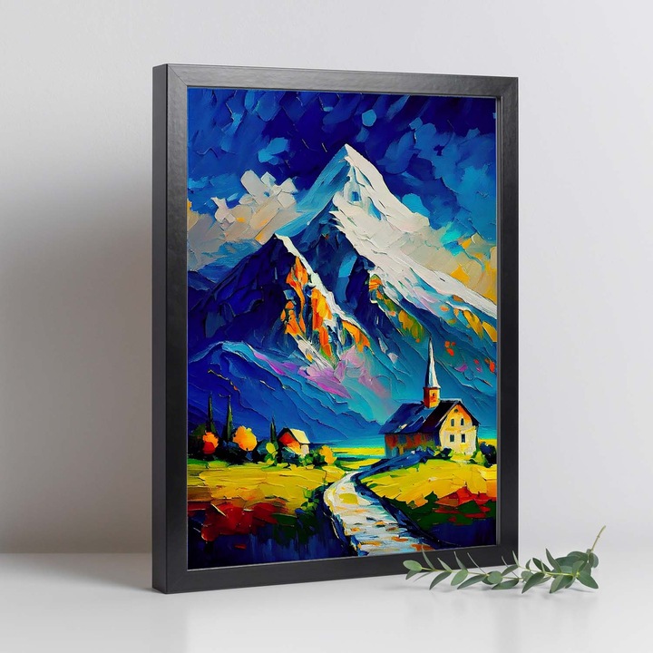 Poster decorativ, Nacnic, Rame negre, A4