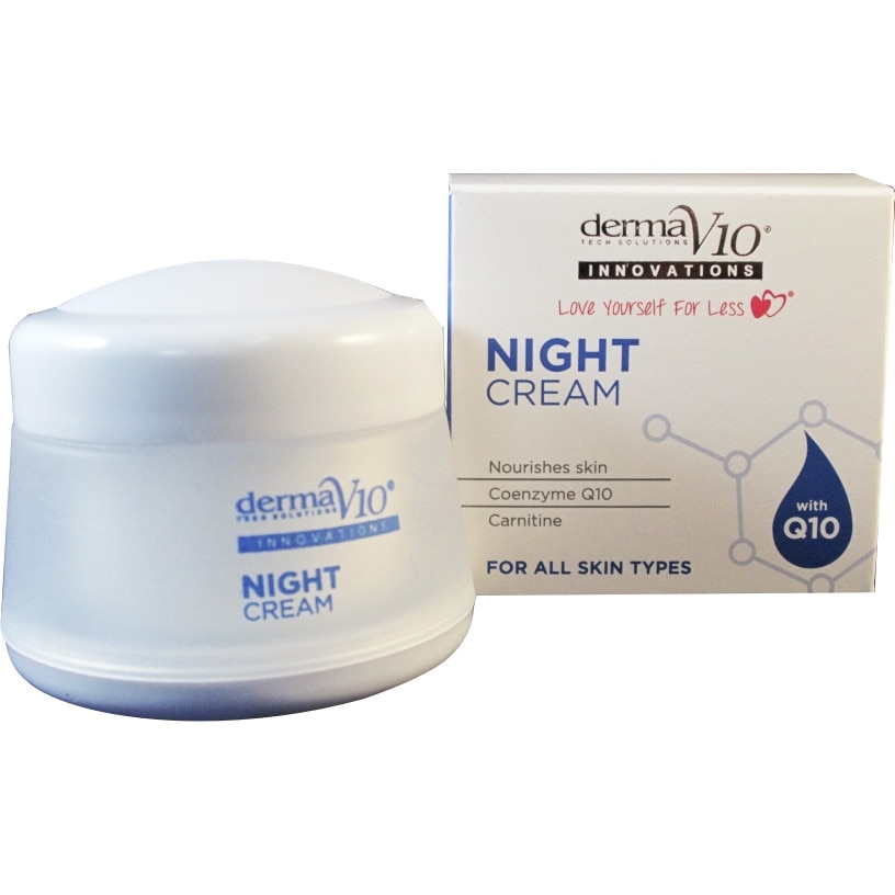 Crema regeneranta de noapte cu Q10, Derma V10, 50ml