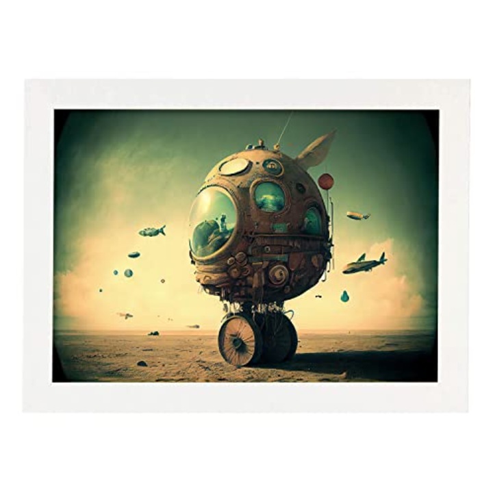 Tablou, Nacnic, Roaba, Rame albe, A3, 102054-1-A3-CM-ALB