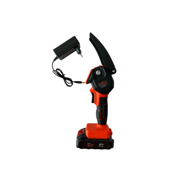 Моторен трион, акумулаторен, с предпазител за ръка - 2 батерии в кутия - MS-834