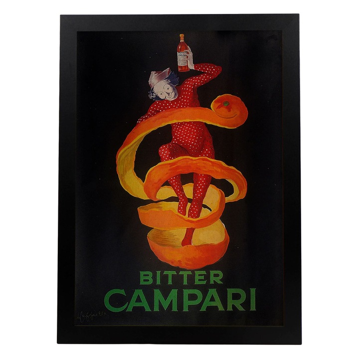 Tablou fara rama Bitter Campari, Nacnic, 29.7x42cm, Multicolor