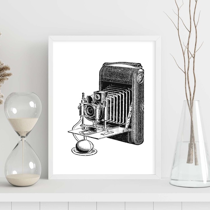 Tablou cu camera foto vintage, A4, Nacnic, 84159-1-A4-SM