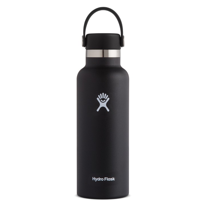 Cana termos, Hydro Flask, 532 ml, Inox, Negru