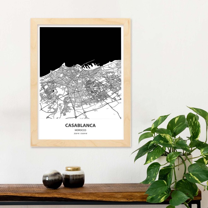 Poster cu Casablanca - Maroc, Nacnic, A4, 68386-1-A4-SM