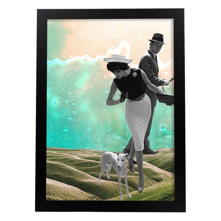 Tablou decorativ, Cu Rama, Dreptunghiular, Suprarealist, Multicolor