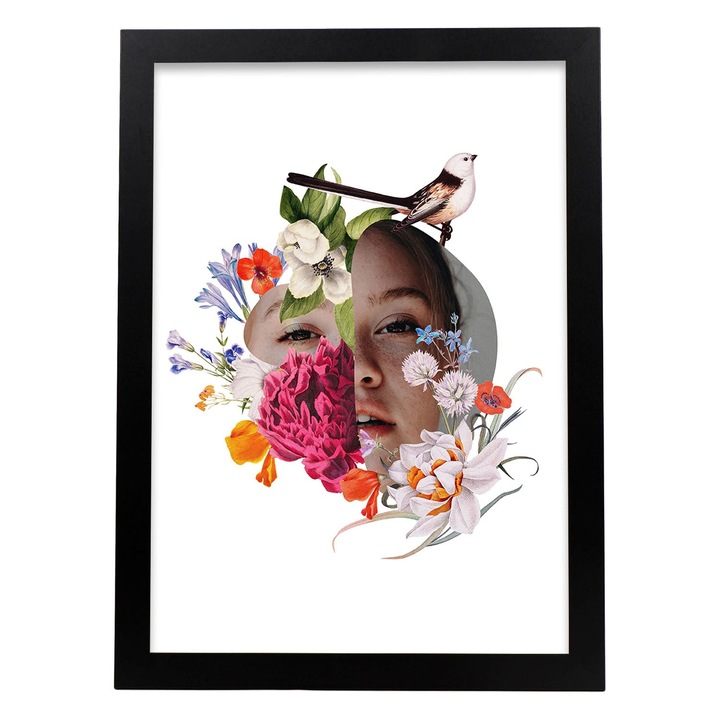 Tablou decorativ, Dreptunghiular, Cu flori, Multicolor