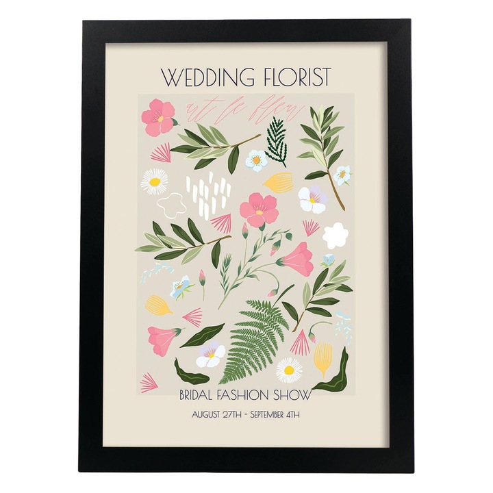 Tablou decorativ, Dreptunghiular, Cu flori, Multicolor