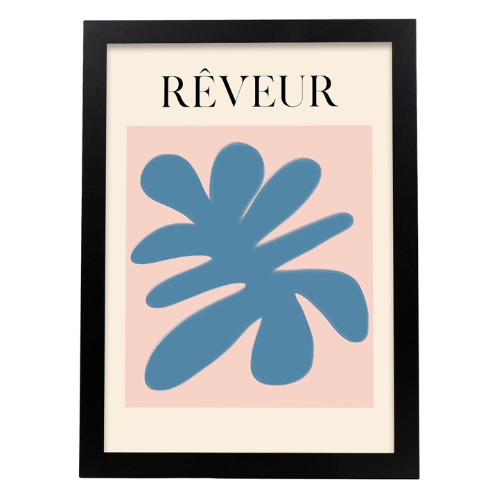 Tablou decorativ, Dreptunghiular, Cu ilustratie, Albastru