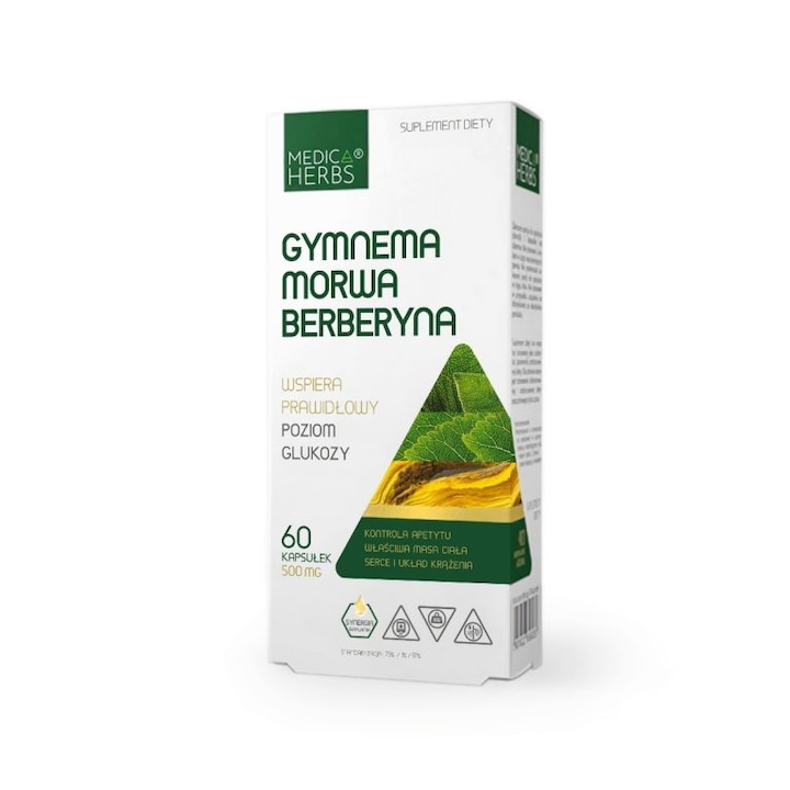 Supliment alimentar, Medica Herbs Gymnema Mulberry Berberine, 60 capsule