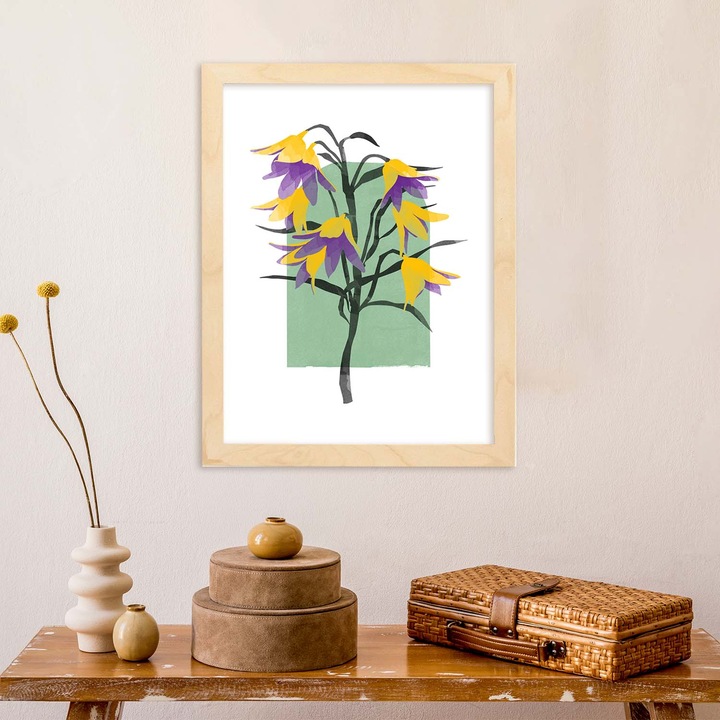 Tablou Nacnic, Acuarela Botanica, 29.7x21cm, fara rama