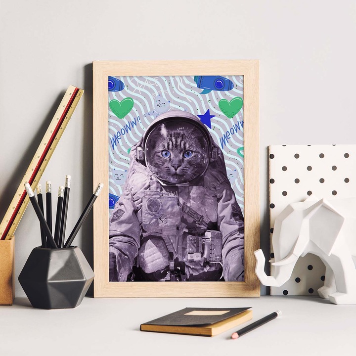 Tablou Pop Art cu model funky colorado. Decoratiune interioara. Dimensiune A4, 13159-1