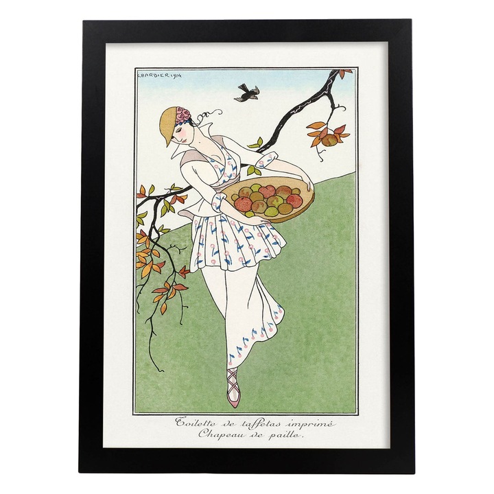 Tablou, Nacnic, Vintage Print Model 013 cu ilustratii Art Deco by George Barbier, 13179-1-A3-SM