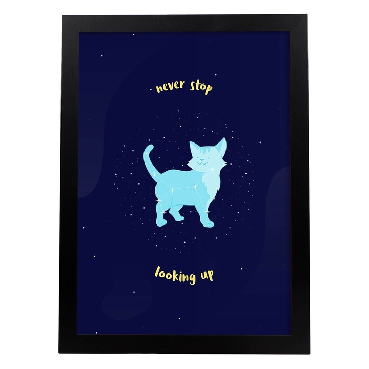 Tablou, Nacnic, Never stop looking up, pentru iubitorii de animale, 13076-1-A3-SM