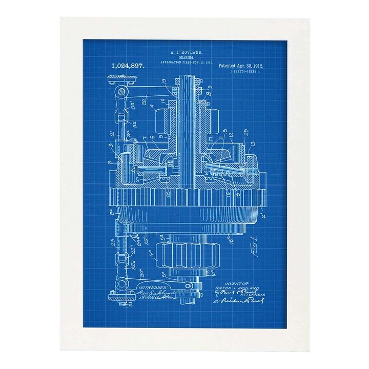Tablou Nacnic, design modern, alb/negru/lemn, 250g, personalizabil, cu sau fara cadru