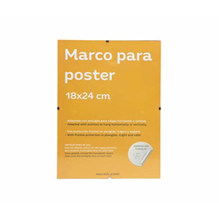 Suport transparent pentru fotografii, Nacnic, 18x24 cm, Plexiglas, Transparent