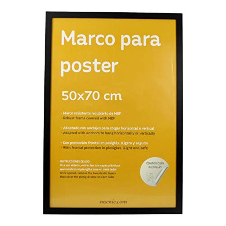 Rama foto, Nacnic, 50x70 cm, Negru