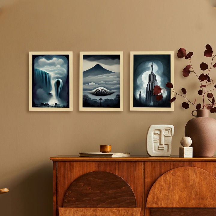 Set 3 postere Still life nature by T. Burton, Nacnic, A3., 100843-3-A3-SM