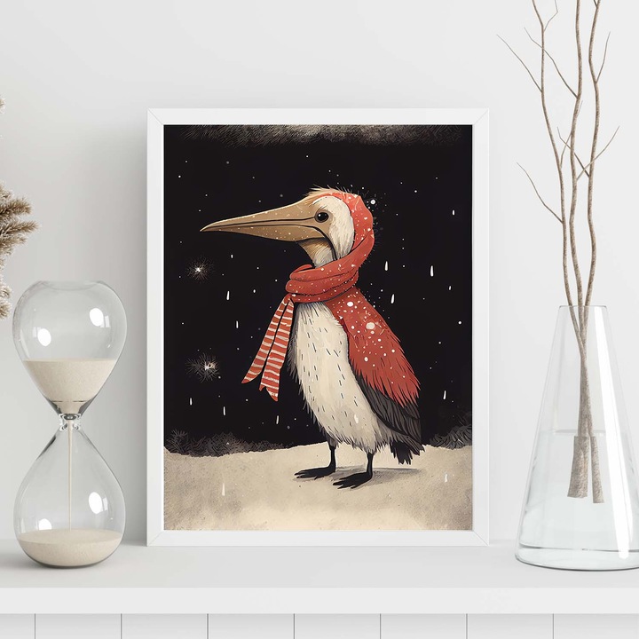 Poster cu animale, Nacnic, Rame albe, A3