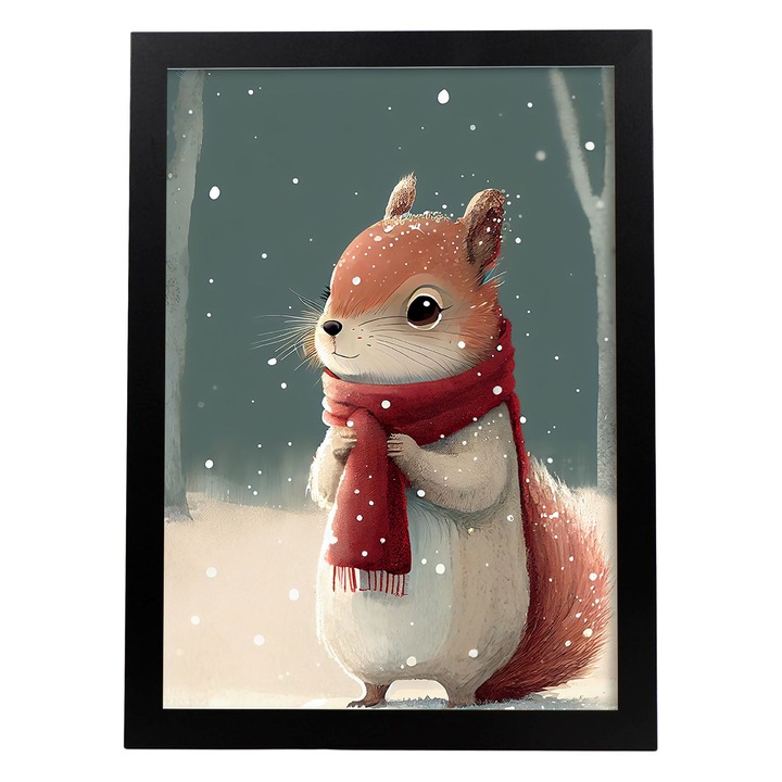 Poster veverite, Nacnic, Rame negre, A4