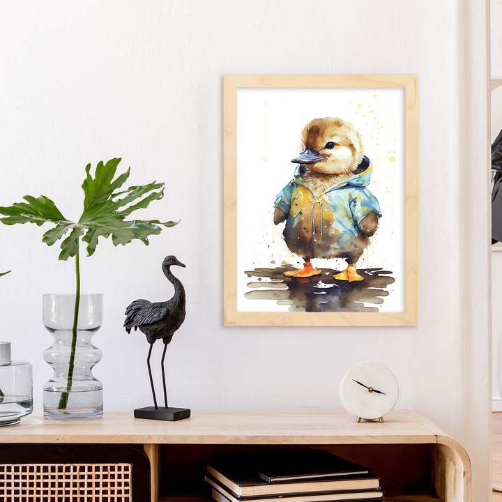 Poster decorativ, Nacnic, Rame bej, A4