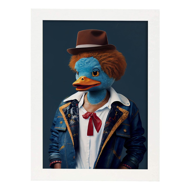 Poster decorativ, Nacnic, Rame albe, A4