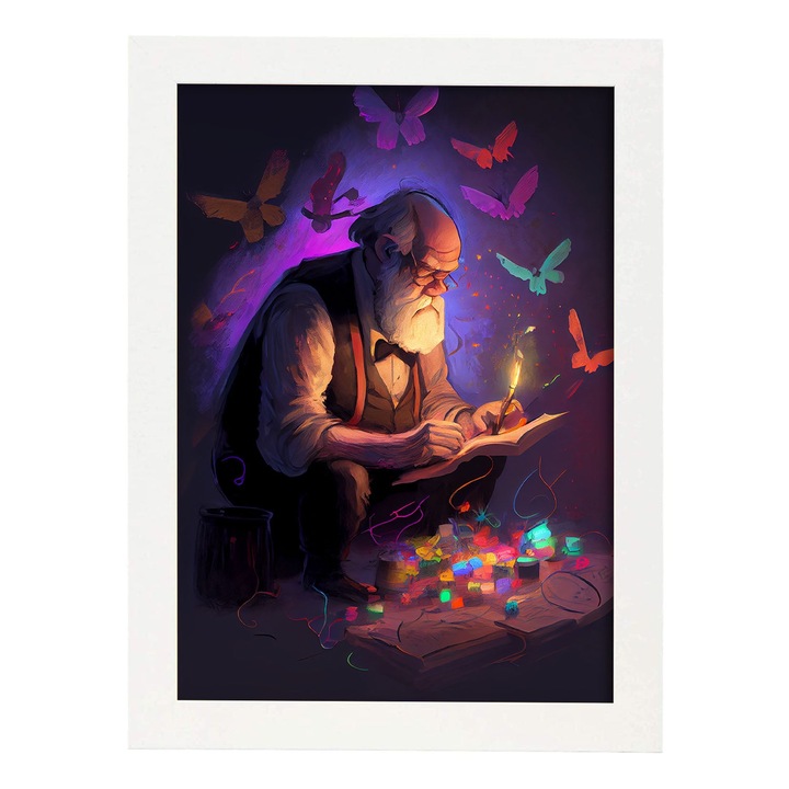 Poster de perete, Nacnic, Rame albe, A4