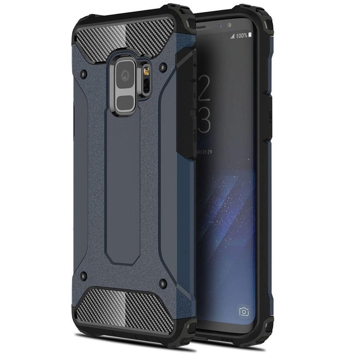 Huawei Honor X10 5G, Пластмасов гръб, Defender, метален ефект, тъмно син (94861)