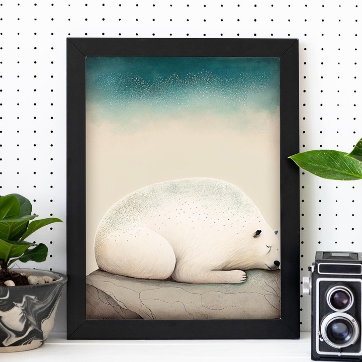 Poster decorativ de perete, Nacnic, Rame negre, A3