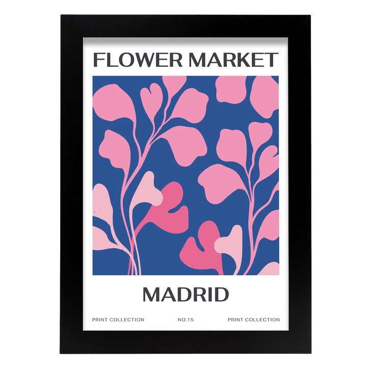 Tablou, Nacnic, Flori, A4, Negru, 17208-1-A4-CM-LW