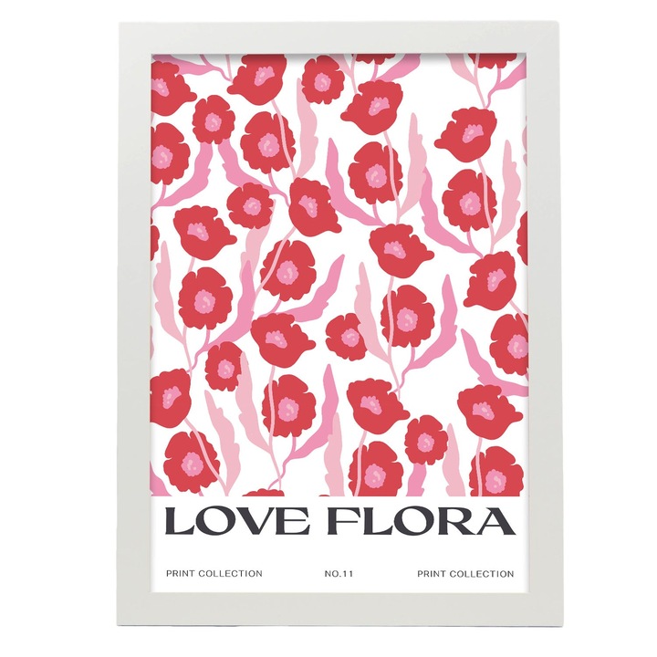 Tablou, Nacnic, Flori, A4, Alb, 17204-1-A4-CM-NEGRU