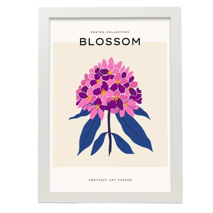 Tablou, Nacnic, Flori, A4, Alb, 17185-1-A4-CM-NEGRU