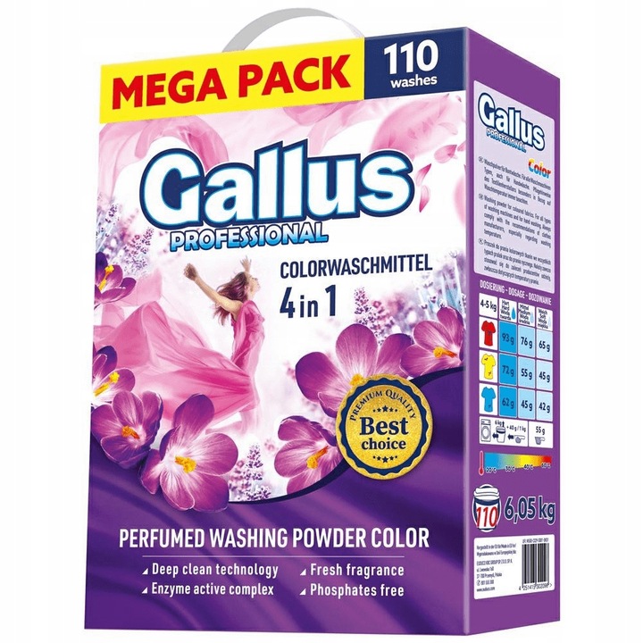 Gallus Professional Color mosószer 6.05 kg (4251415302098) (4251415302098)