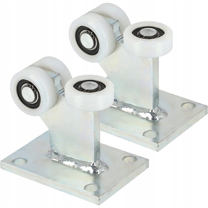 Set 2 buc x 3 roti porti culisante, Kotarbau, Otel, 108 x 80 mm, Multicolor