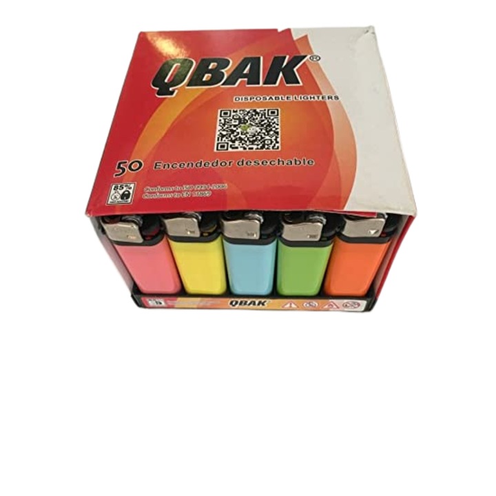 Комплект запалки, Qbak, 50 бр., многоцветни