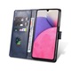 Husa din piele pentru Samsung Galaxy A52s, inchidere magnetica, suport card, suport, albastra
