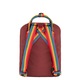 Мини раница Kanken, FjallRaven, синтетичен материал, 29 x 20 x 13 см, червена/дъга