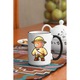 Cana personalizata cu imprimeu Stumble Guy - Explorer, Ceramica, 330 ml, Maner si interior Negru