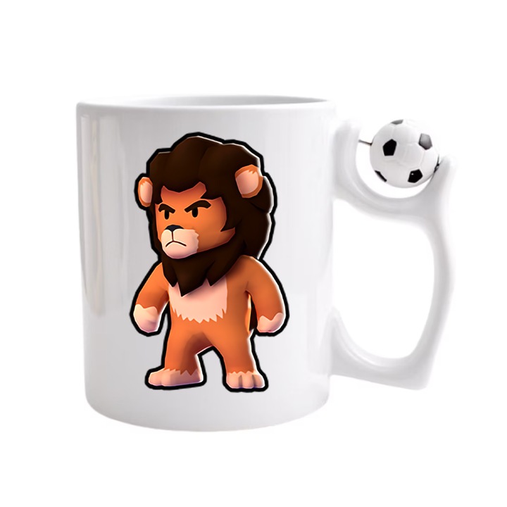 Cana personalizata cu imprimeu Stumble Guy Scratch, Ceramica, 330 ml