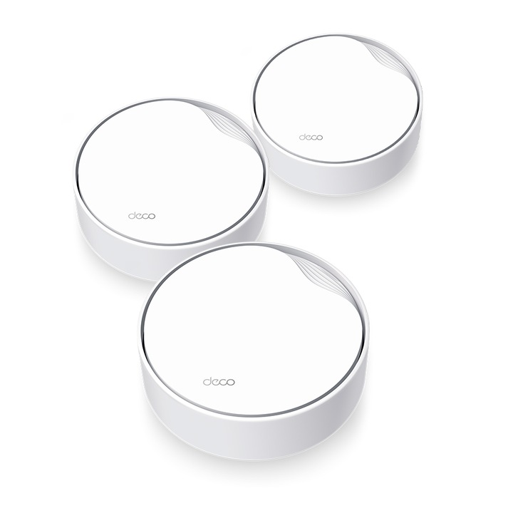 Безжичен рутер Безжична Wi-fi 6 Mesh система TP-Link Deco X50-PoE(3-pack) AX3000 DecoX50-PoE(3-pack)