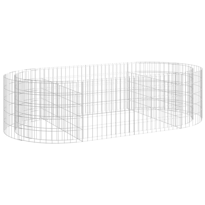 Габион повдигната леха vidaXL, Желязо, 200 x 100 x 50 cм, 15.05 Kg