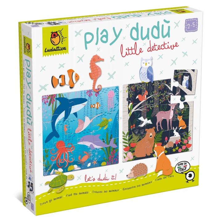Puzzle El Grúfalo 24 Piezas + Lupa Madera - Juego Detective Niños 3 Años, 50x35cm