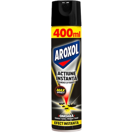 Spray actiune instanta impotriva gandacilor si furnicilor Aroxol , 400 ml