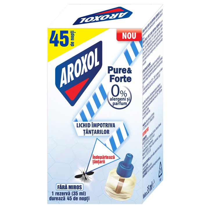 Резерва с течност против комари Aroxol Pure&Forte, 1 бр, 45 нощи