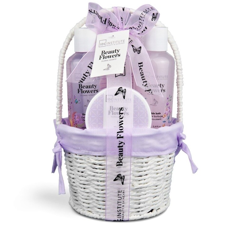 Комплект от 4 козметични продукта Beauty Flowers IDC Institute 42127M, 470 ml