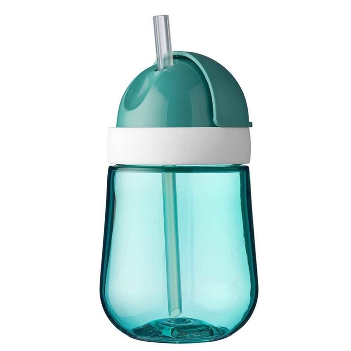 Cana cu paie, Mepal, Mio, 300 ml, Transparent/Trucoaz