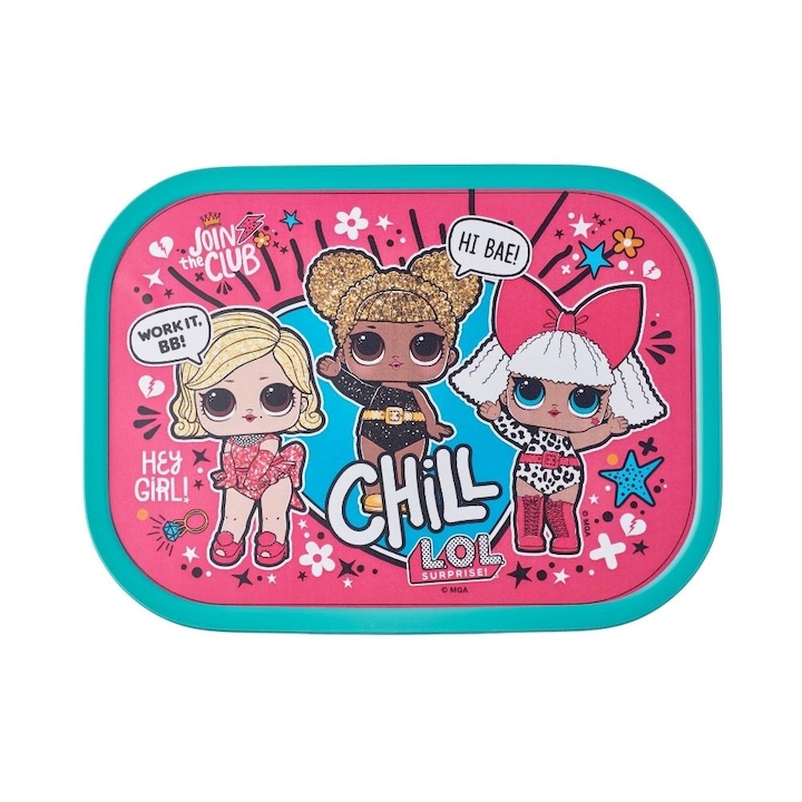 Lunchbox gyerekeknek, Mepal, LOL Surprise, Pink