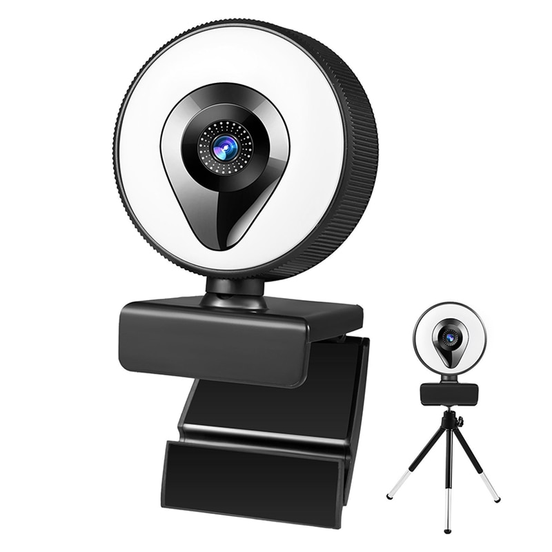 Уеб камера с LED, 8MP, 30FPS, 1080p, Вграден микрофон, Автоматичен ...