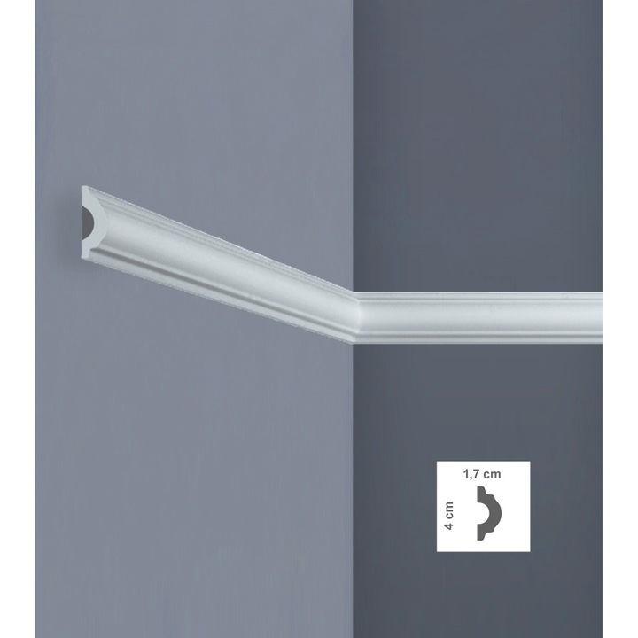 Bagheta decorativa pentru perete, Bovelacci, I745,40X17 mm, lungime 2ml