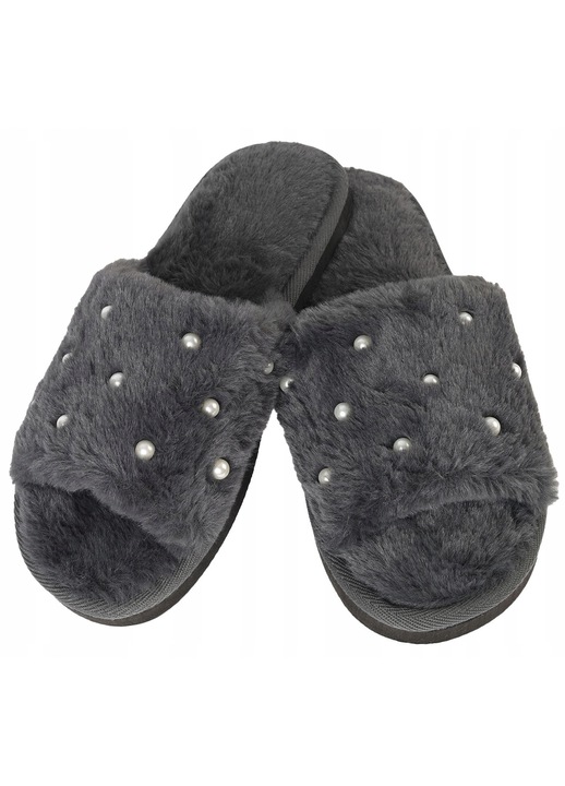 Női házi papucs, Marilyn, Poliamid, Sötétszürke, Sötétszürke, 38-39